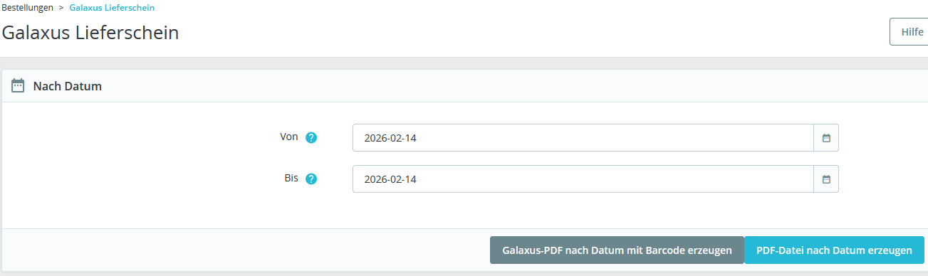 PrestaShop Galaxus Lieferschein erstellen